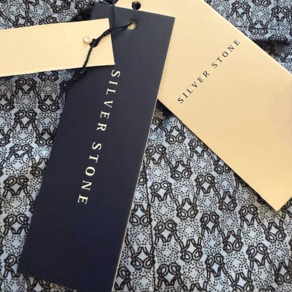 Silver Stone Men's Modern Fit Button Down Shirt Blue Black Size XL NWT - Picture 6 of 8